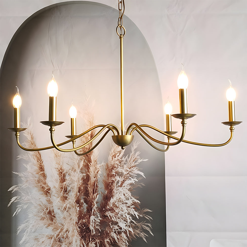Virona | Moderne sort lysestage-stil buet arm lysekrone