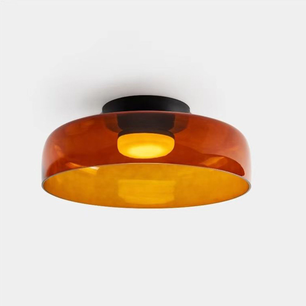 Nebula | Moderne lagdelt glødende glas kuppelloftslampe