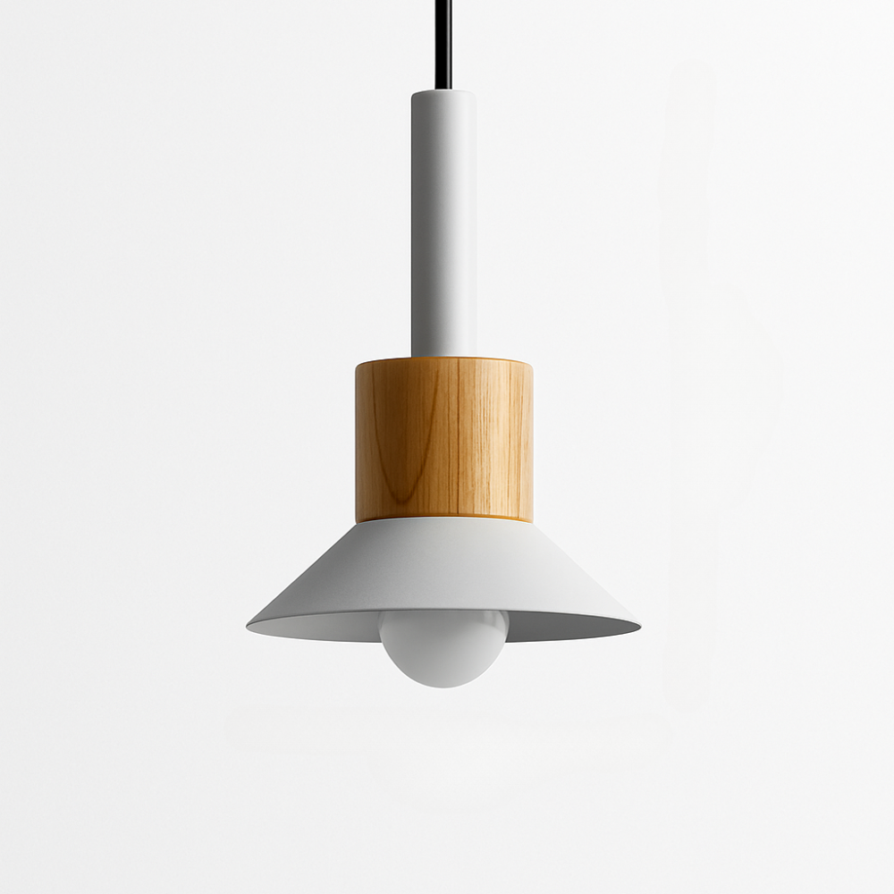 Briventa | Nordisk geometrisk træ- og metal moderne pendel loftslampe