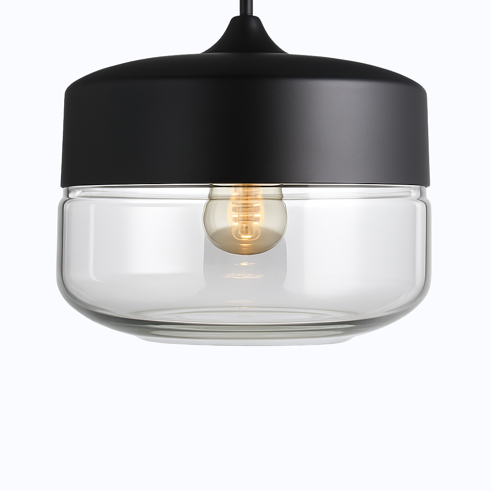 Verphine | Moderne industriel glas- og metalloftslampe