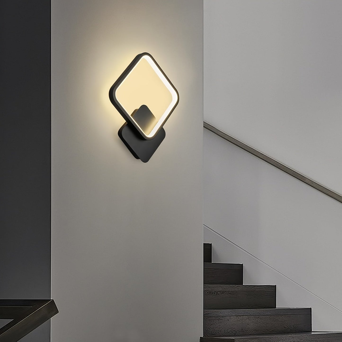 Minimalistisk firkantet geometrisk dæmpbar metal væglampearmatur