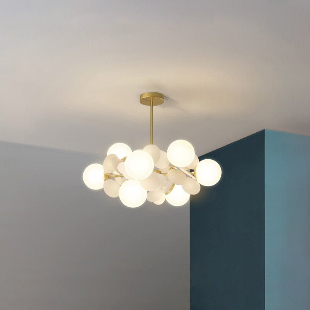 Florian | Luksuriøs geometrisk gren design glas kugle lysekrone