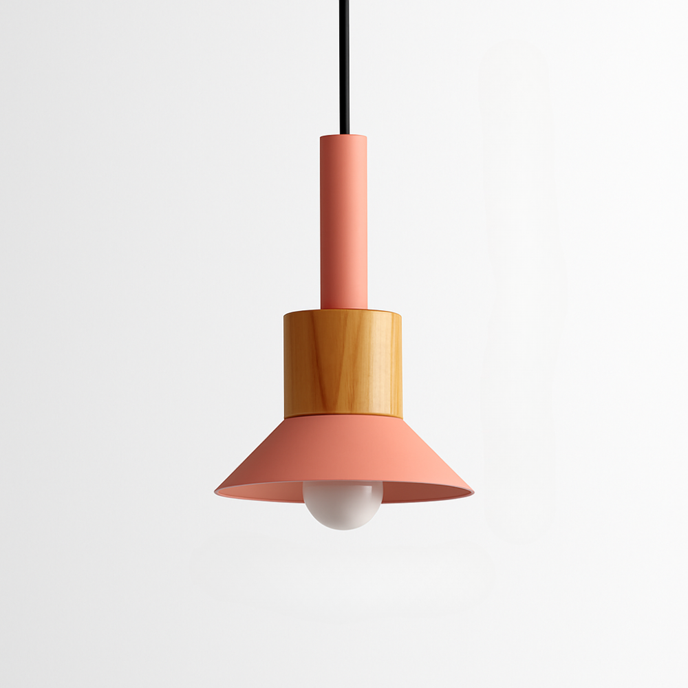Briventa | Nordisk geometrisk træ- og metal moderne pendel loftslampe