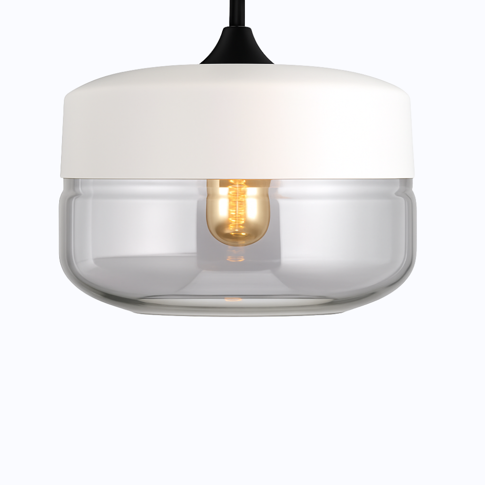 Verphine | Moderne industriel glas- og metalloftslampe