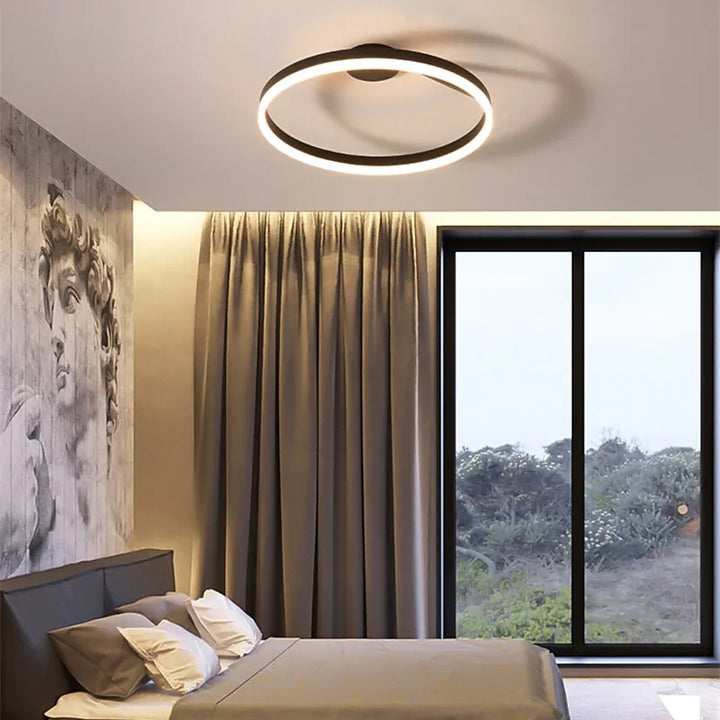 Aeris | Nordisk cirkulær metal flush mount loftslampe