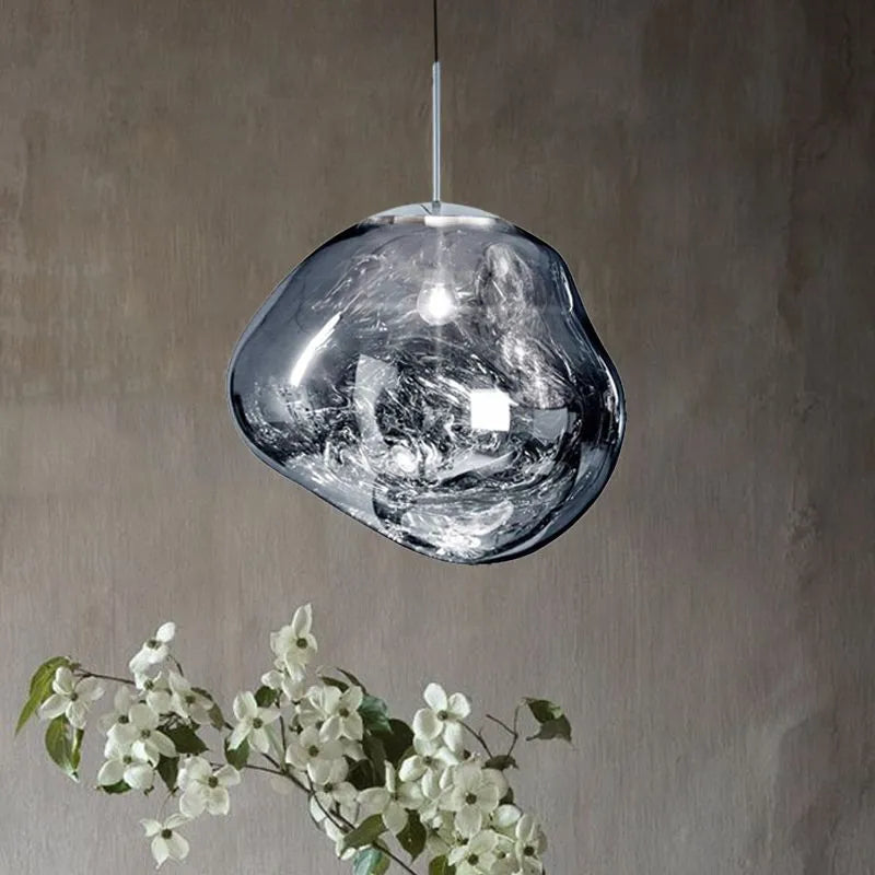 Zora | Moderne abstrakt smeltet glas gennemsigtig pendellampe