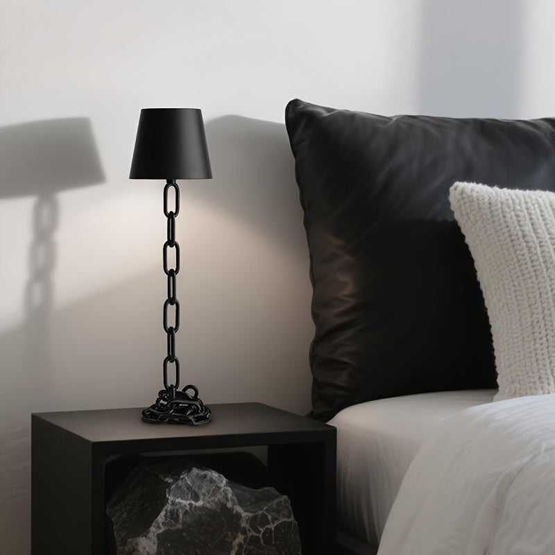 Skulpturel kædeled industriel genopladelig touch-kontrol bordlampe