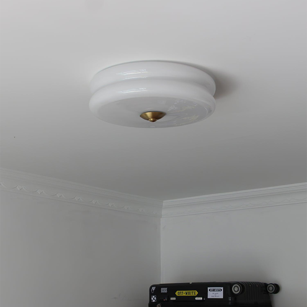 Crema | Vintage cremeglas flush mount loftslampe