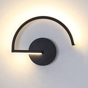 Buet bue silhuet minimalistisk halo glød væglampe
