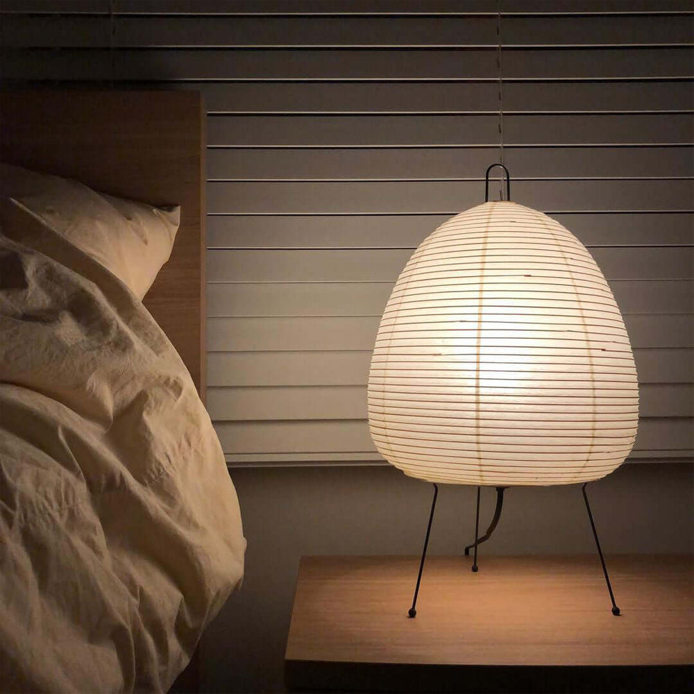 Kryntaleo | Japansk Ribbede Bambus Silhuet Oriental Accent Bordlampe