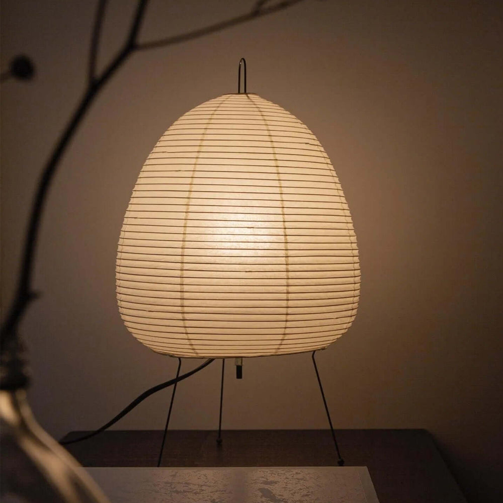 Kryntaleo | Japansk Ribbede Bambus Silhuet Oriental Accent Bordlampe