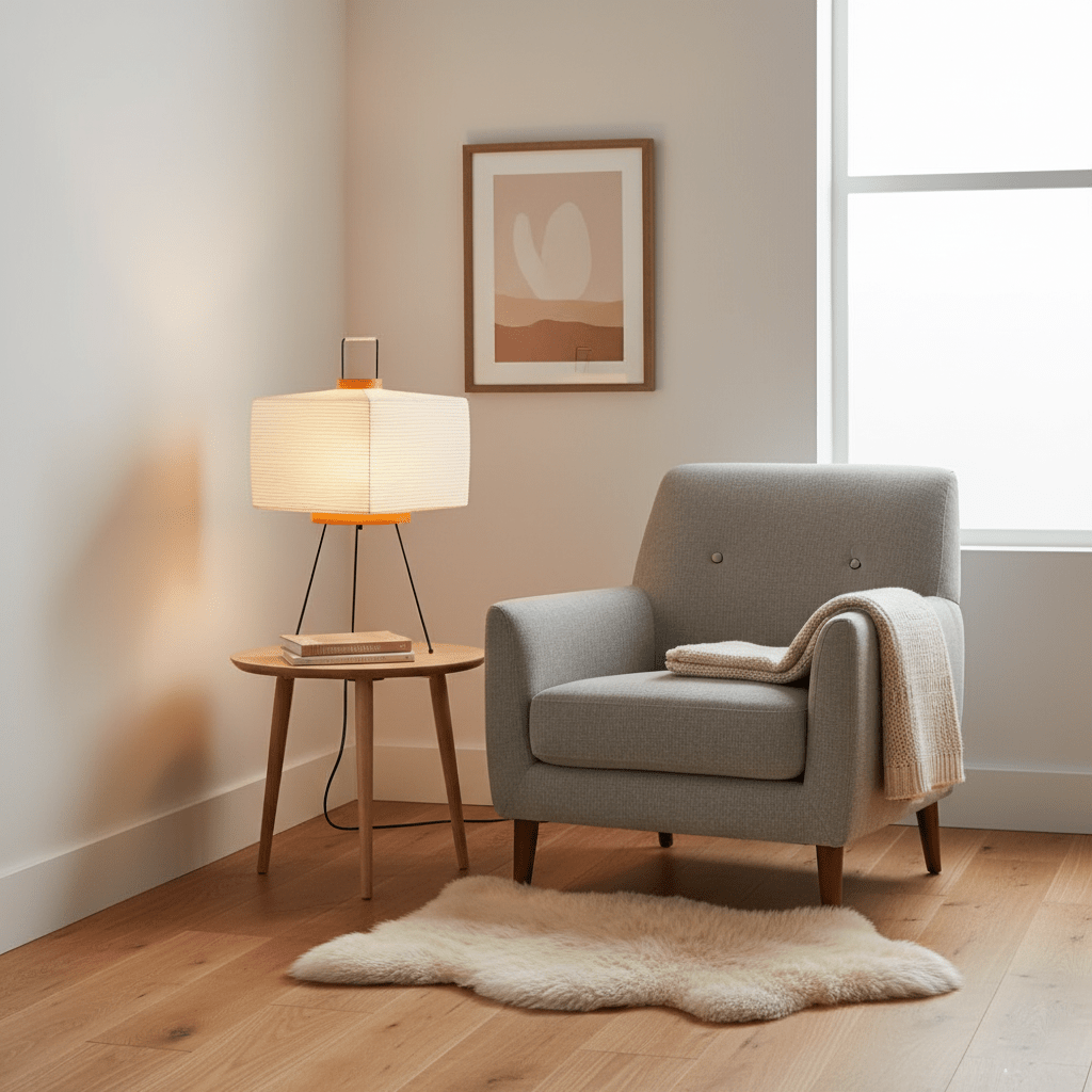 Kryntaleo | Japansk Ribbede Bambus Silhuet Oriental Accent Bordlampe