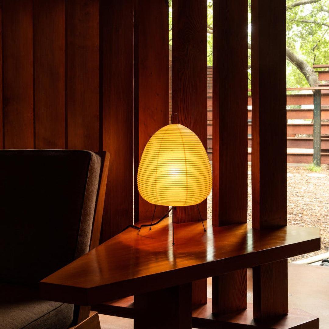 Kryntaleo | Japansk Ribbede Bambus Silhuet Oriental Accent Bordlampe