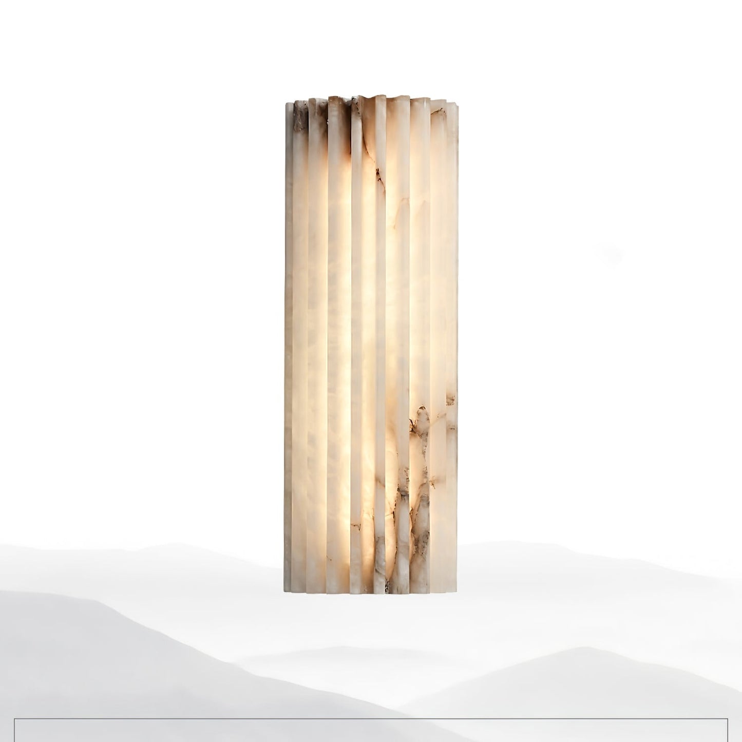 Orcari | Elegant rektangulær alabaster sten væglampe