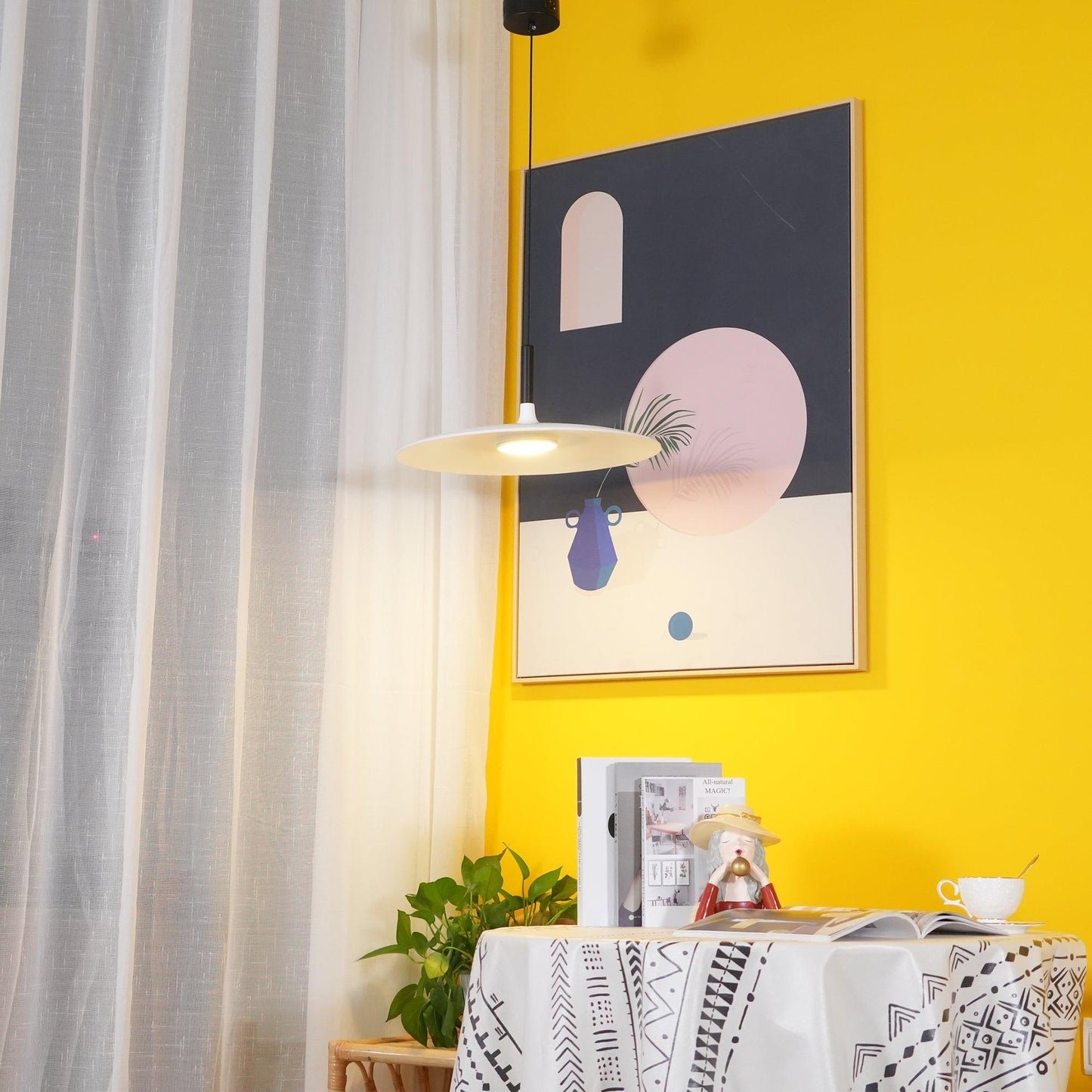 Thaloric | Minimalistisk industriel aluminium flad skive pendel