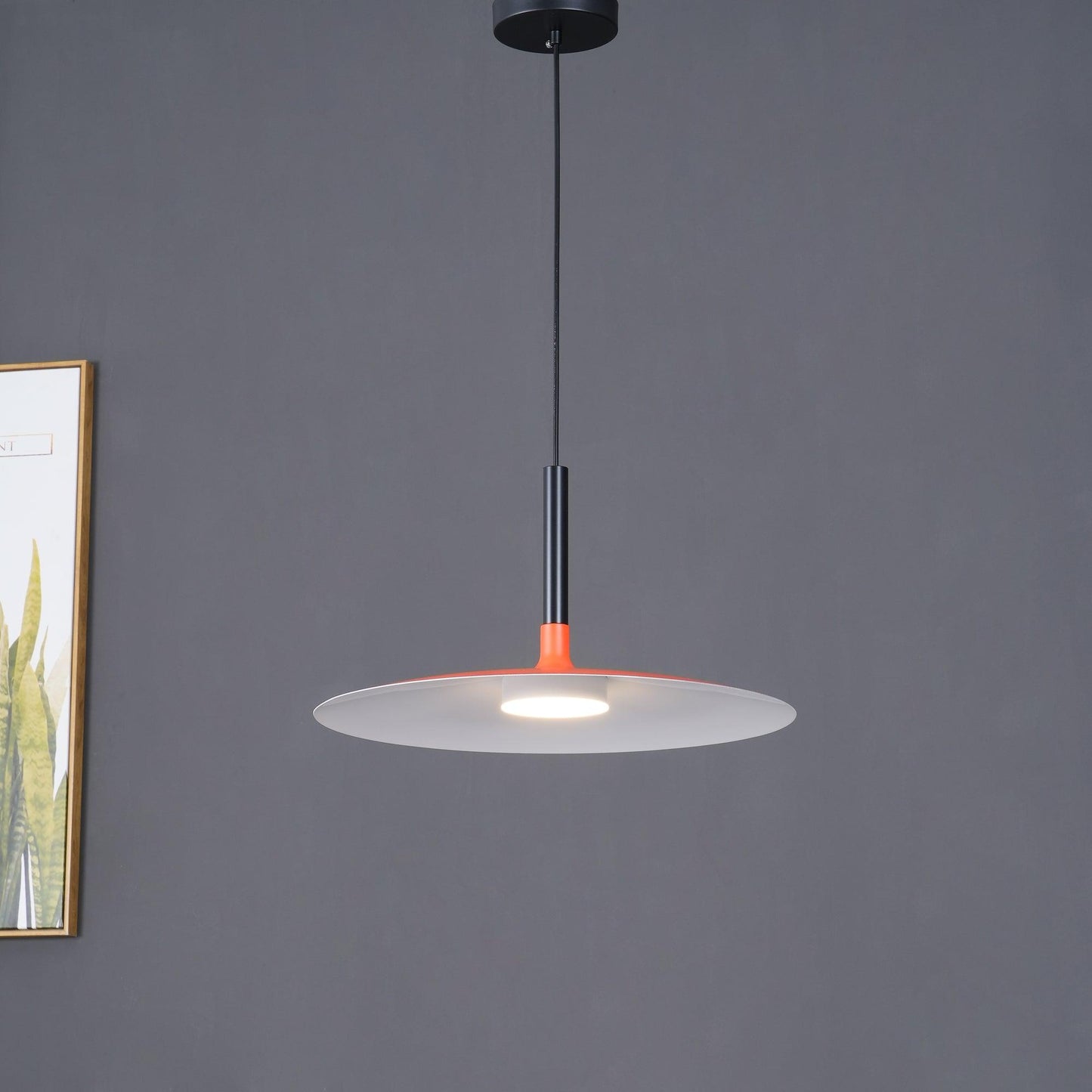 Thaloric | Minimalistisk industriel aluminium flad skive pendel