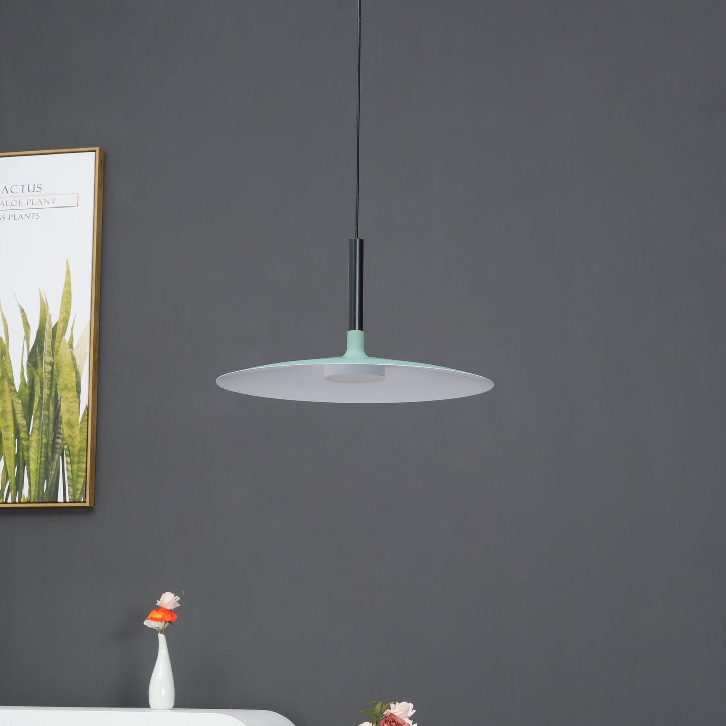 Thaloric | Minimalistisk industriel aluminium flad skive pendel