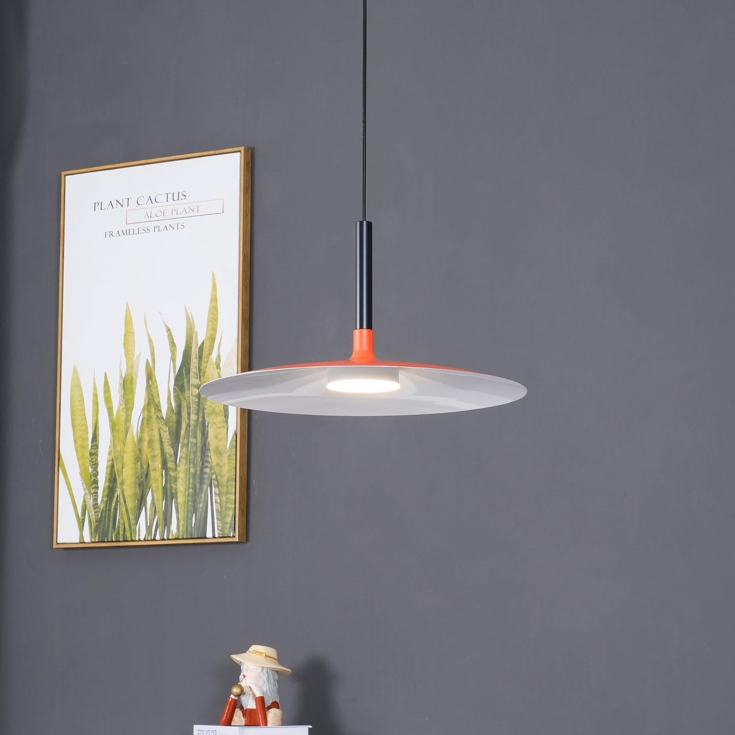 Thaloric | Minimalistisk industriel aluminium flad skive pendel