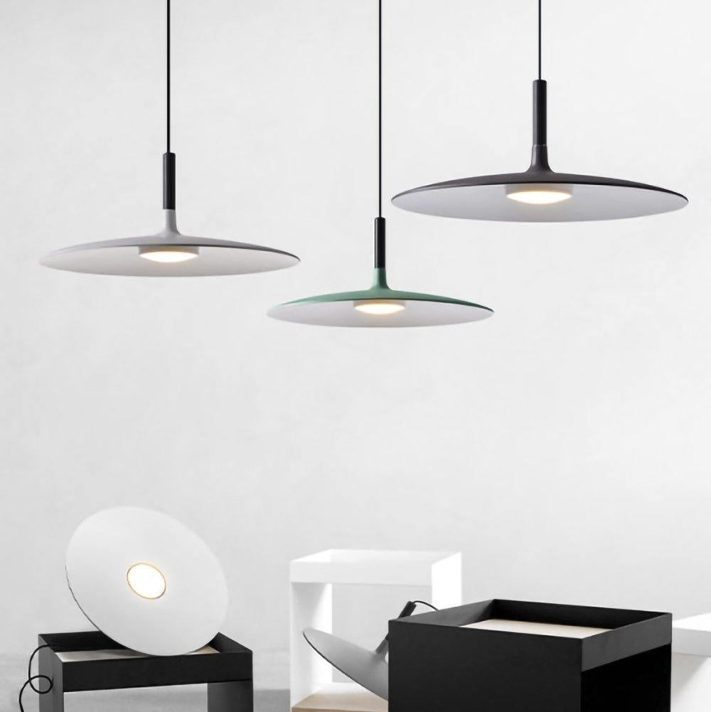 Thaloric | Minimalistisk industriel aluminium flad skive pendel