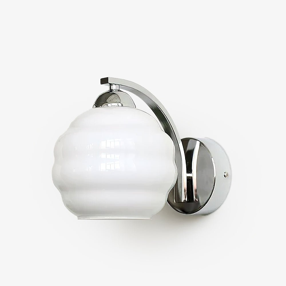 Thryndol | Ribbede glas kugle vintage væglampe