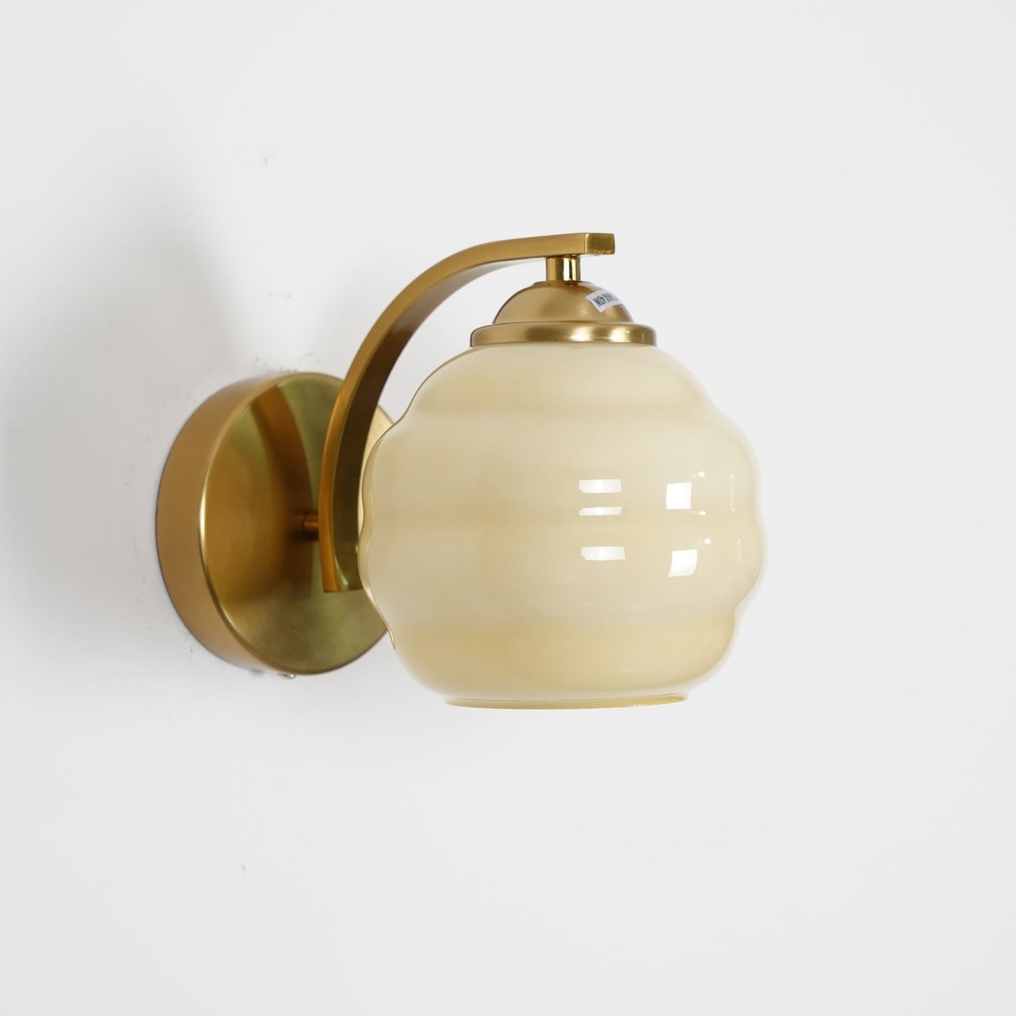 Thryndol | Ribbede glas kugle vintage væglampe