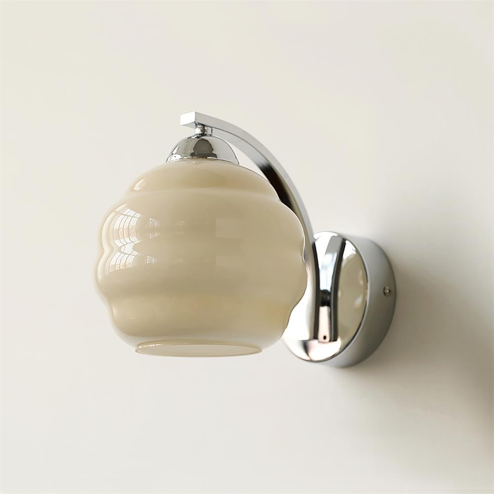 Thryndol | Ribbede glas kugle vintage væglampe