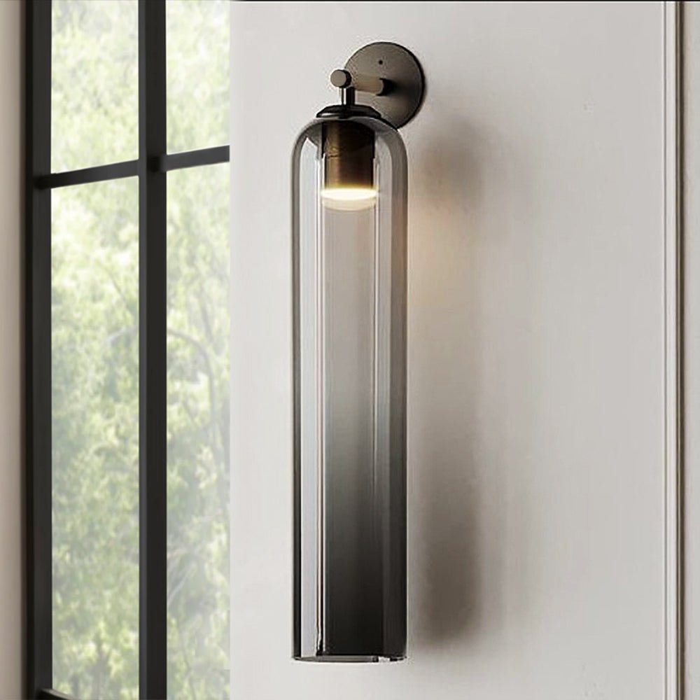 Luvia | Elegant cylindrisk art deco glas væglampe