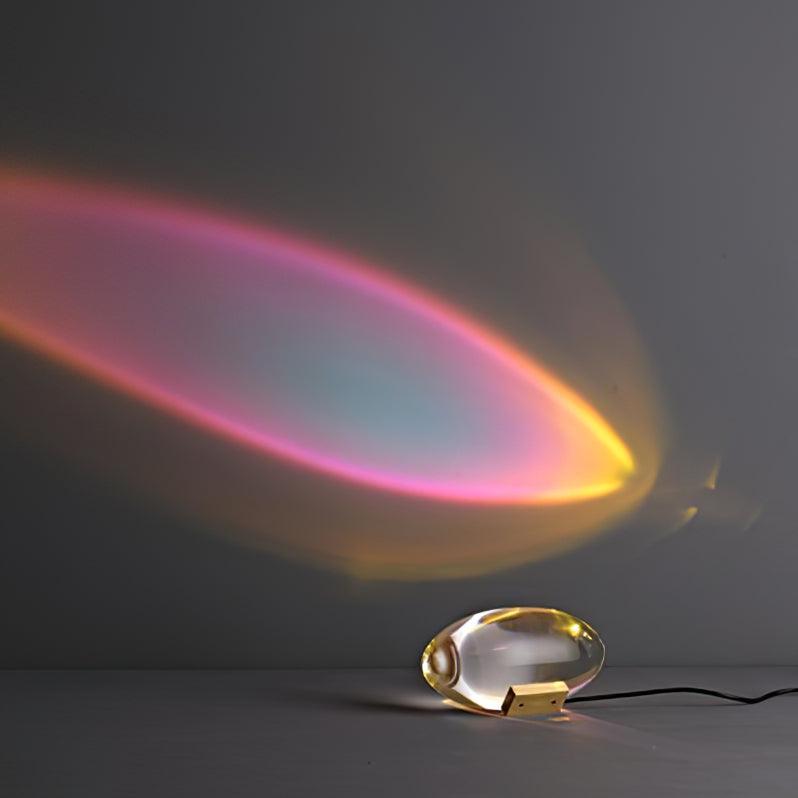 Vaelenoe | Skulpturel Oval Krystal Sten Bordlampe
