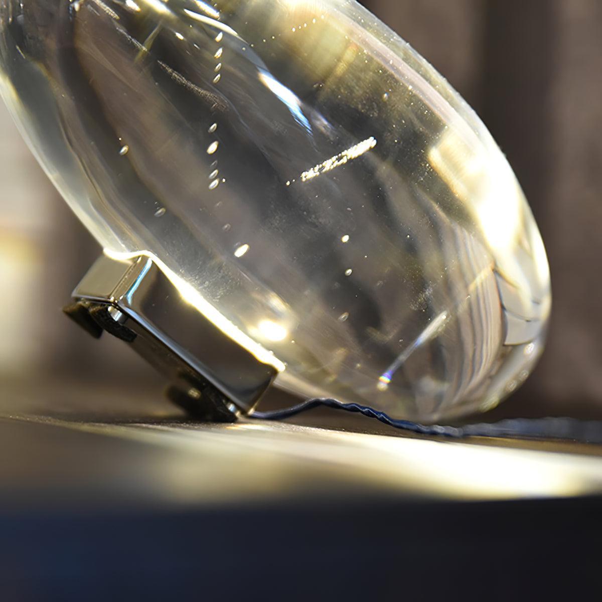 Vaelenoe | Skulpturel Oval Krystal Sten Bordlampe