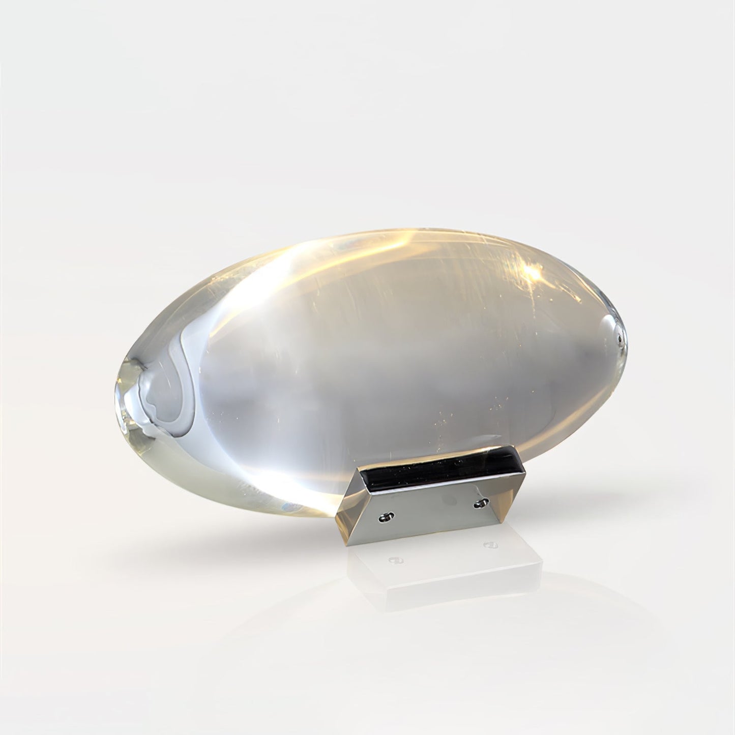 Vaelenoe | Skulpturel Oval Krystal Sten Bordlampe