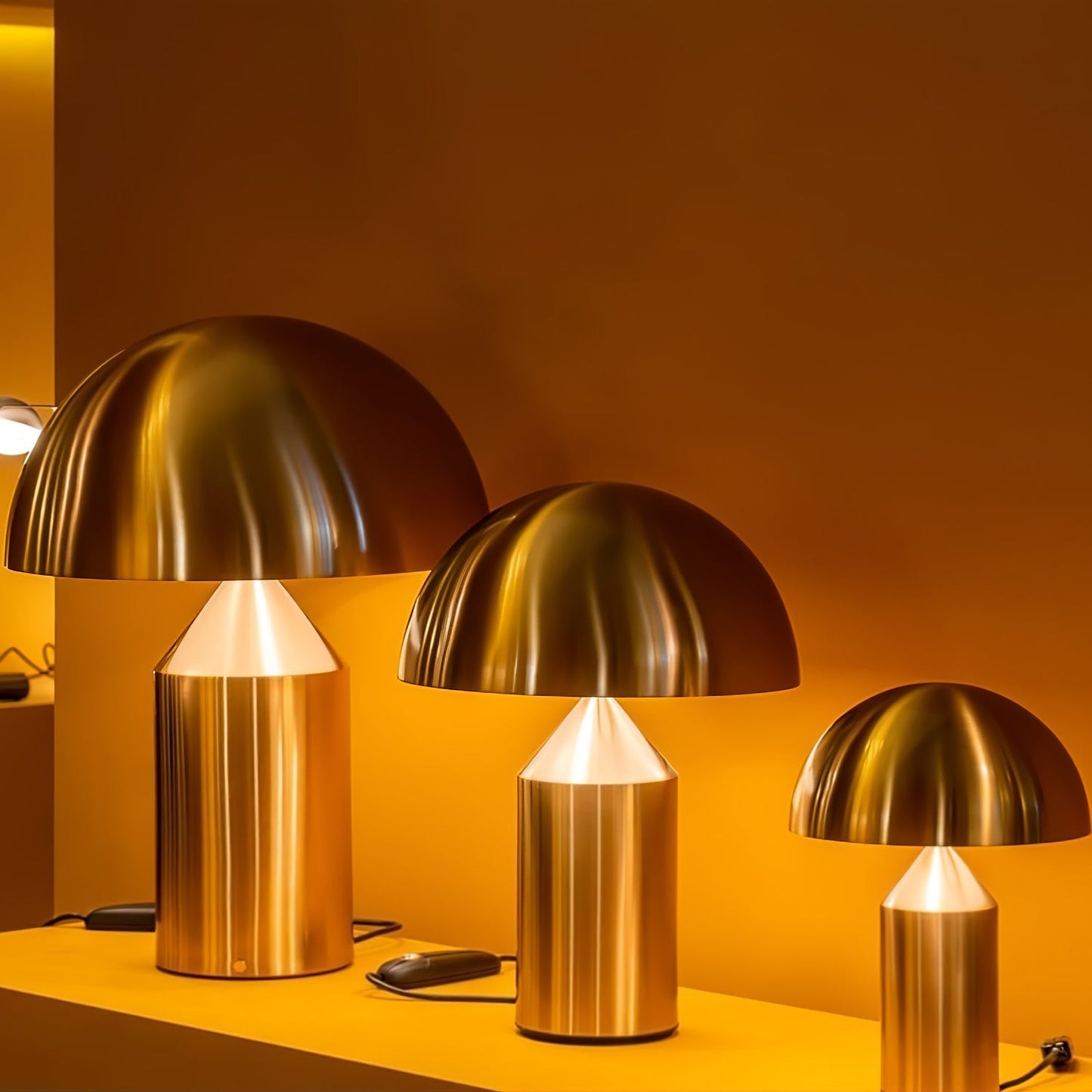 Zonthara | Avantgarde geometrisk skulpturel silhuet metal bordlampe