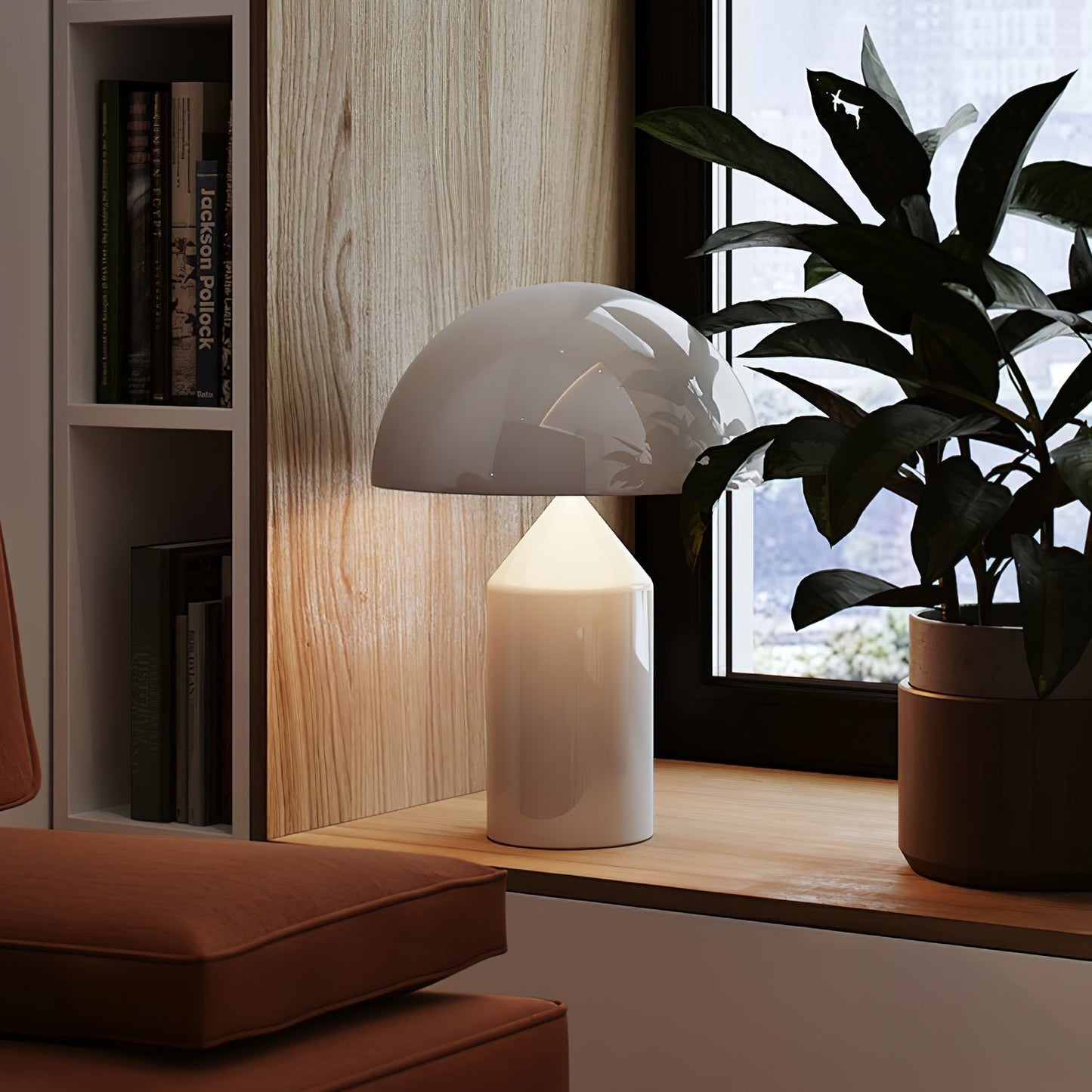 Zonthara | Avantgarde geometrisk skulpturel silhuet metal bordlampe