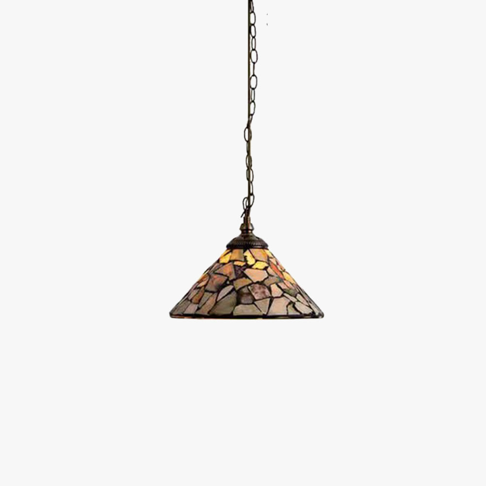 Luvidorse | Mosaik farvet glas konisk pendel
