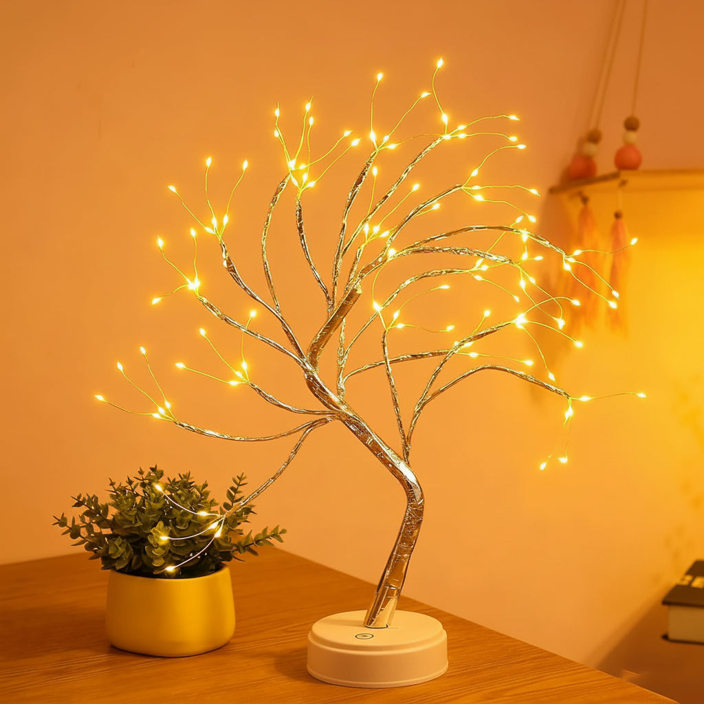 Naturinspireret bonsai træ accent bordlampe
