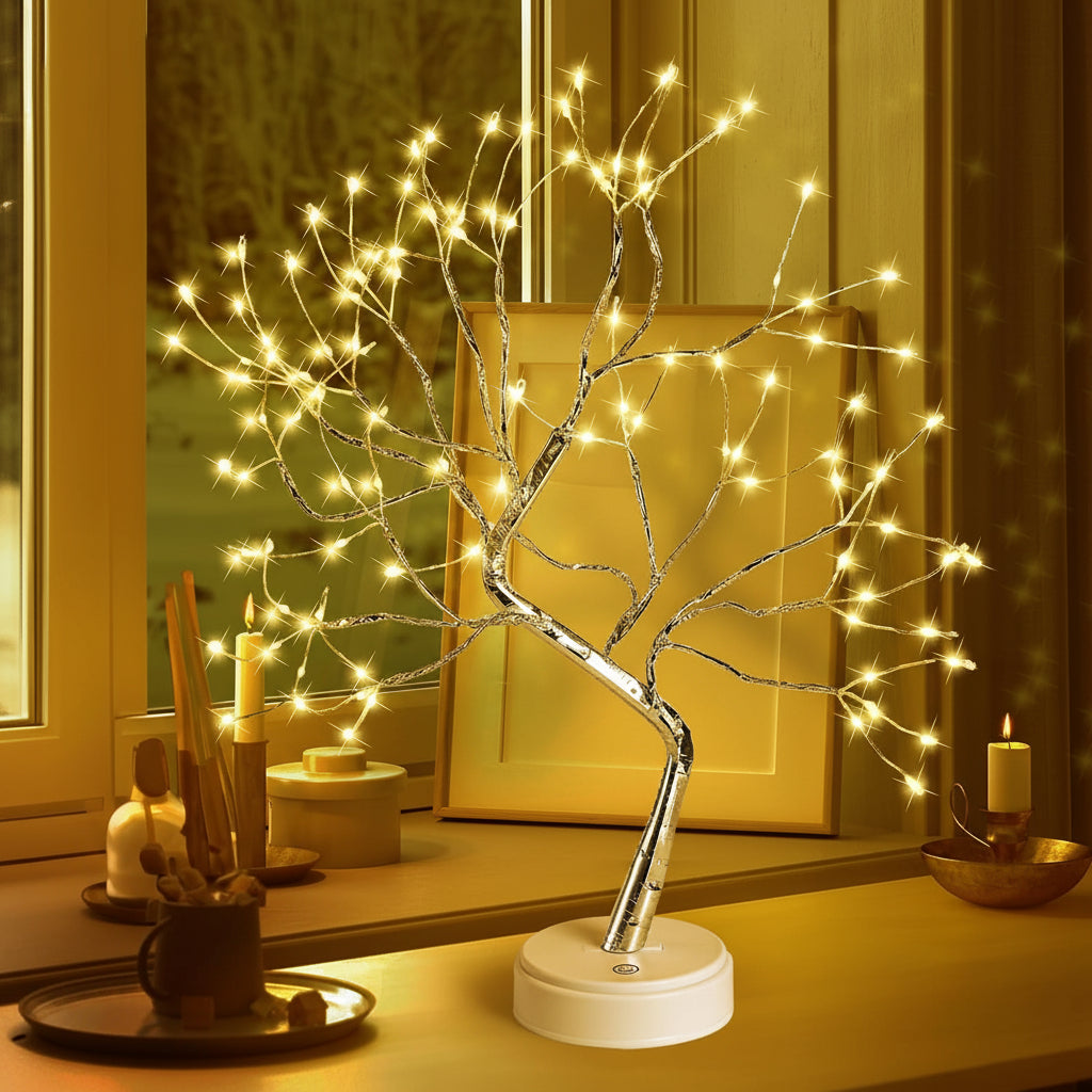 Naturinspireret bonsai træ accent bordlampe