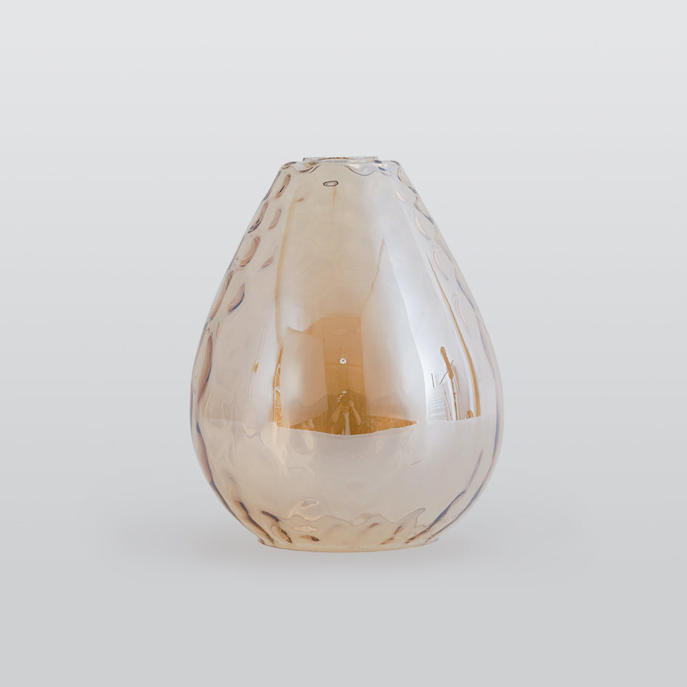 Niris| Minimalistisk dråbeformet tekstureret glas pendellampe