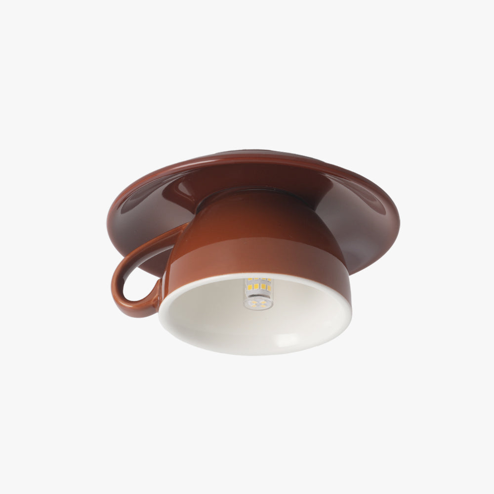 Valentina | Moderne keramisk kaffekop indbygget loftslampe