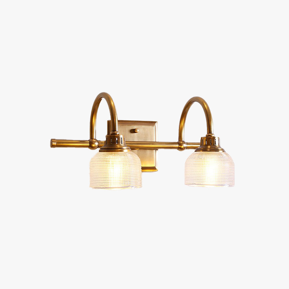 Nivalis | Elegant prismatisk ribbet glas toilettelys væglampe