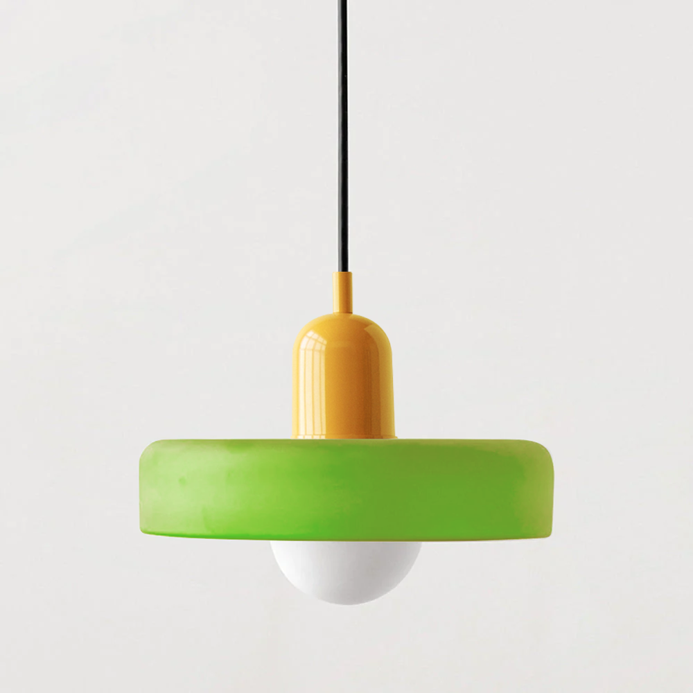 Vetro | Bauhaus-stil farvet glaspendel