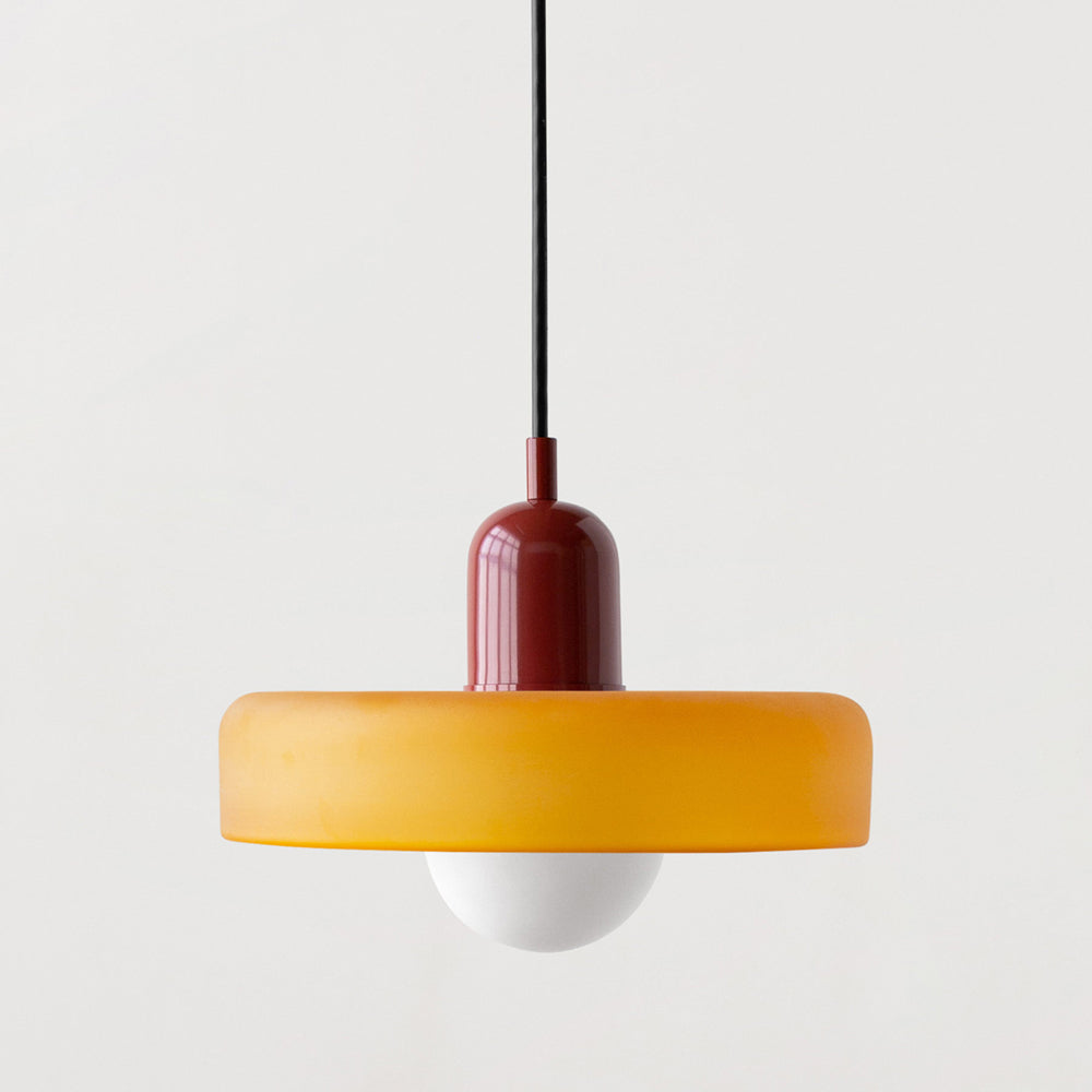 Vetro | Bauhaus-stil farvet glaspendel