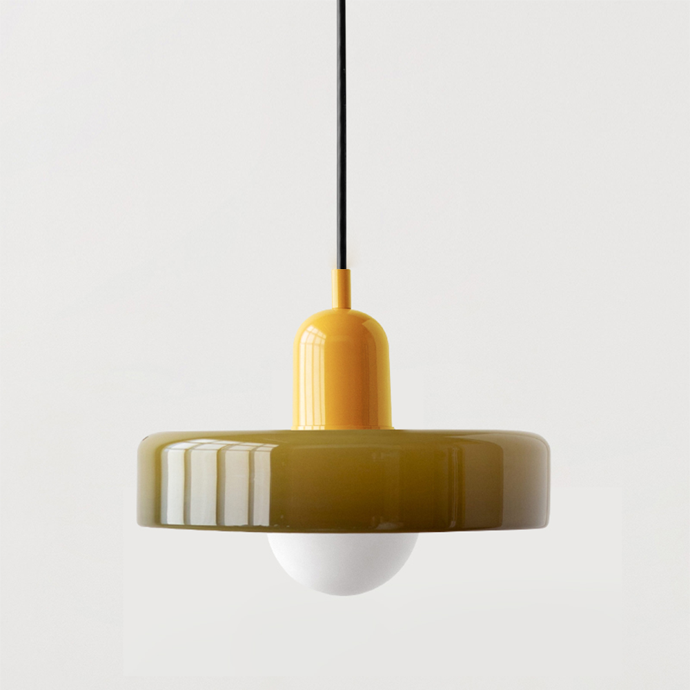 Vetro | Bauhaus-stil farvet glaspendel
