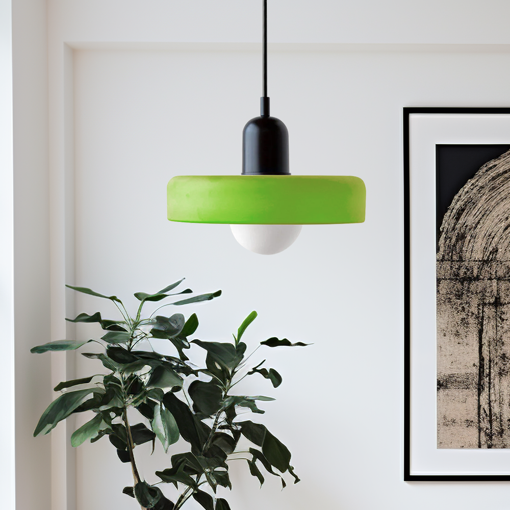 Vetro | Bauhaus-stil farvet glaspendel