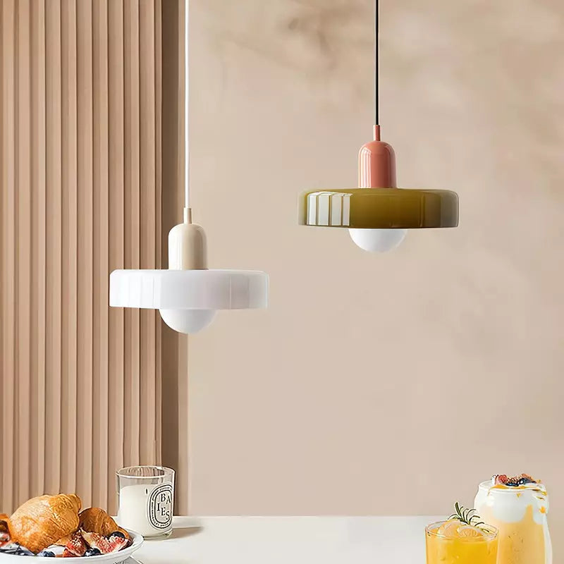 Vetro | Bauhaus-stil farvet glaspendel