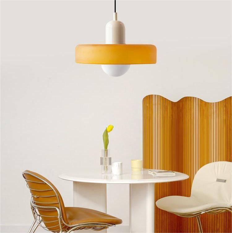 Vetro | Bauhaus-stil farvet glaspendel