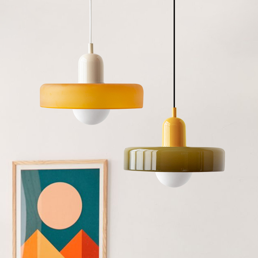 Vetro | Bauhaus-stil farvet glaspendel