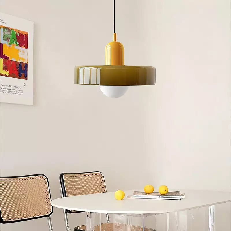 Vetro | Bauhaus-stil farvet glaspendel