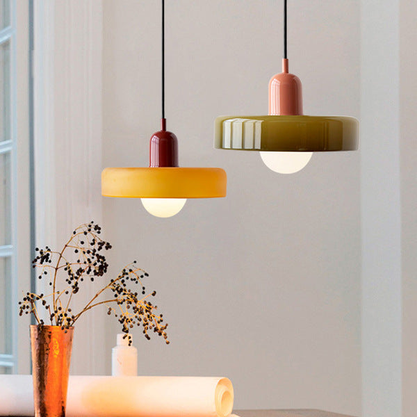 Vetro | Bauhaus-stil farvet glaspendel