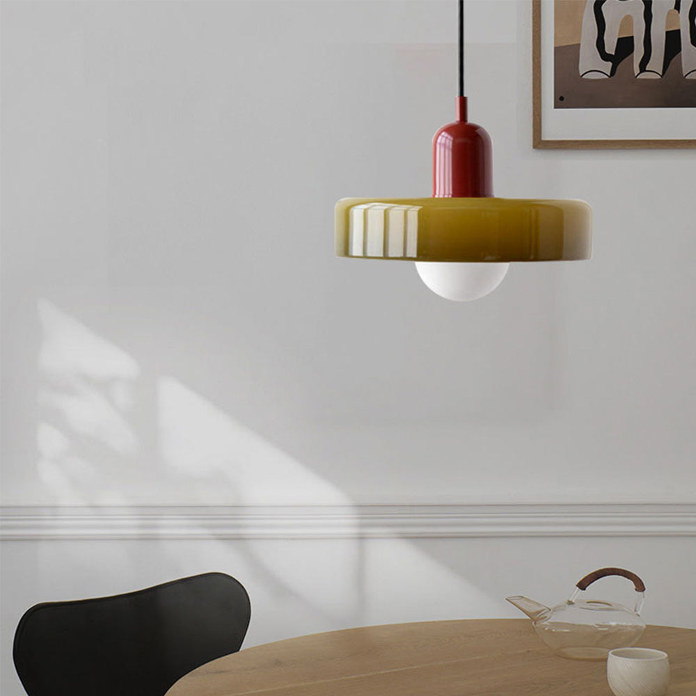 Vetro | Bauhaus-stil farvet glaspendel