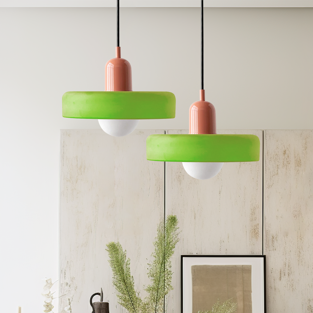 Vetro | Bauhaus-stil farvet glaspendel