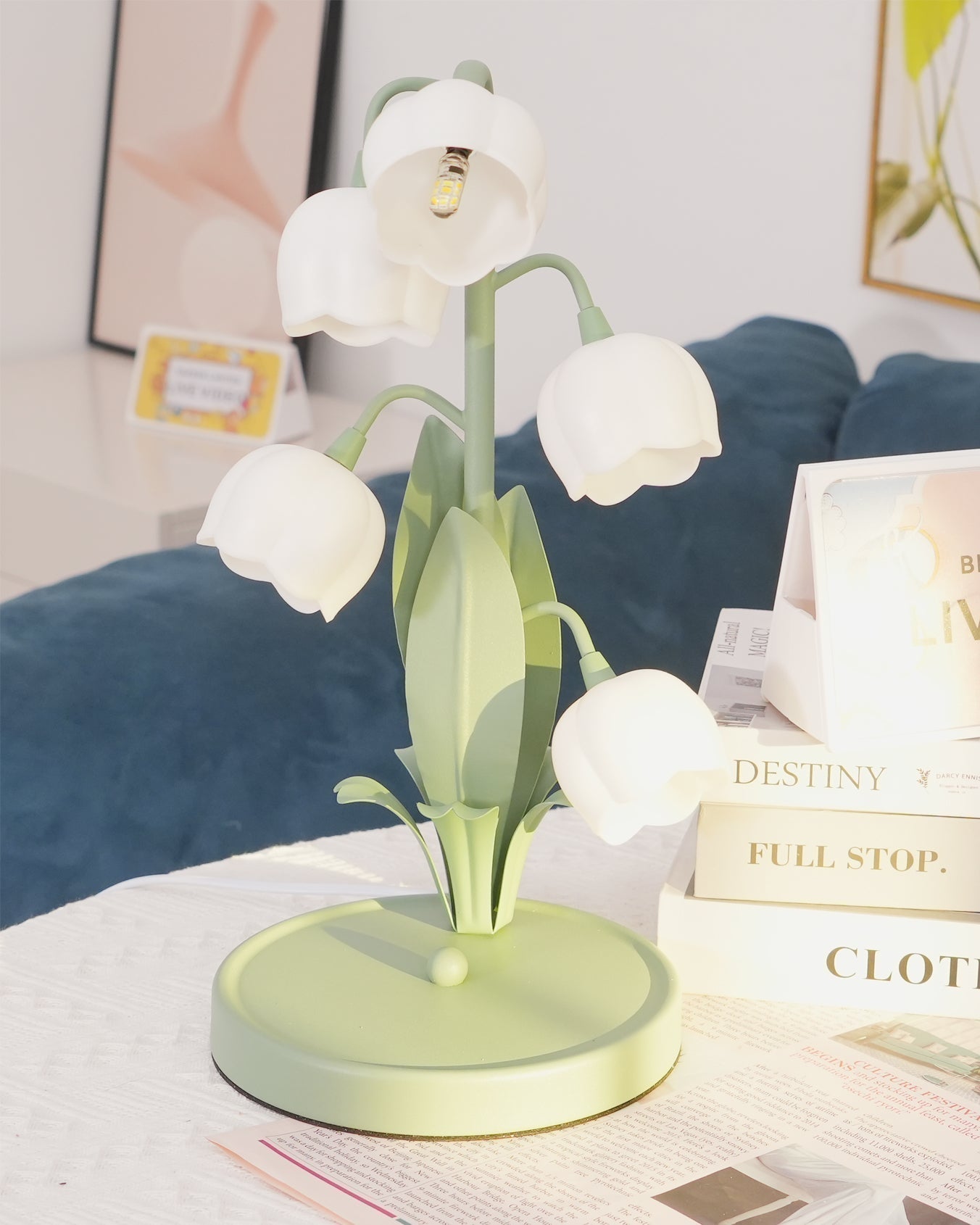 Tulipanformet Orchid Blomstret Bordlampe